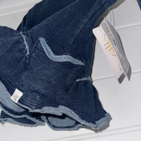 Burts Bees French Terry Knit Denim Wash Organic Cotton Super Soft Baby Dress NWT - Picture 5 of 13